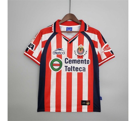 Chivas Guadalajara 99/00 Home White&Red Soccer Jersey